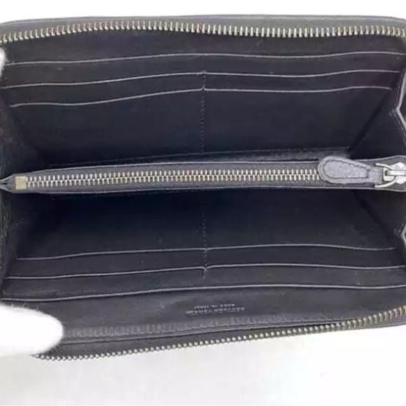 Bottega Veneta Metallic Zip Around Long Wallet